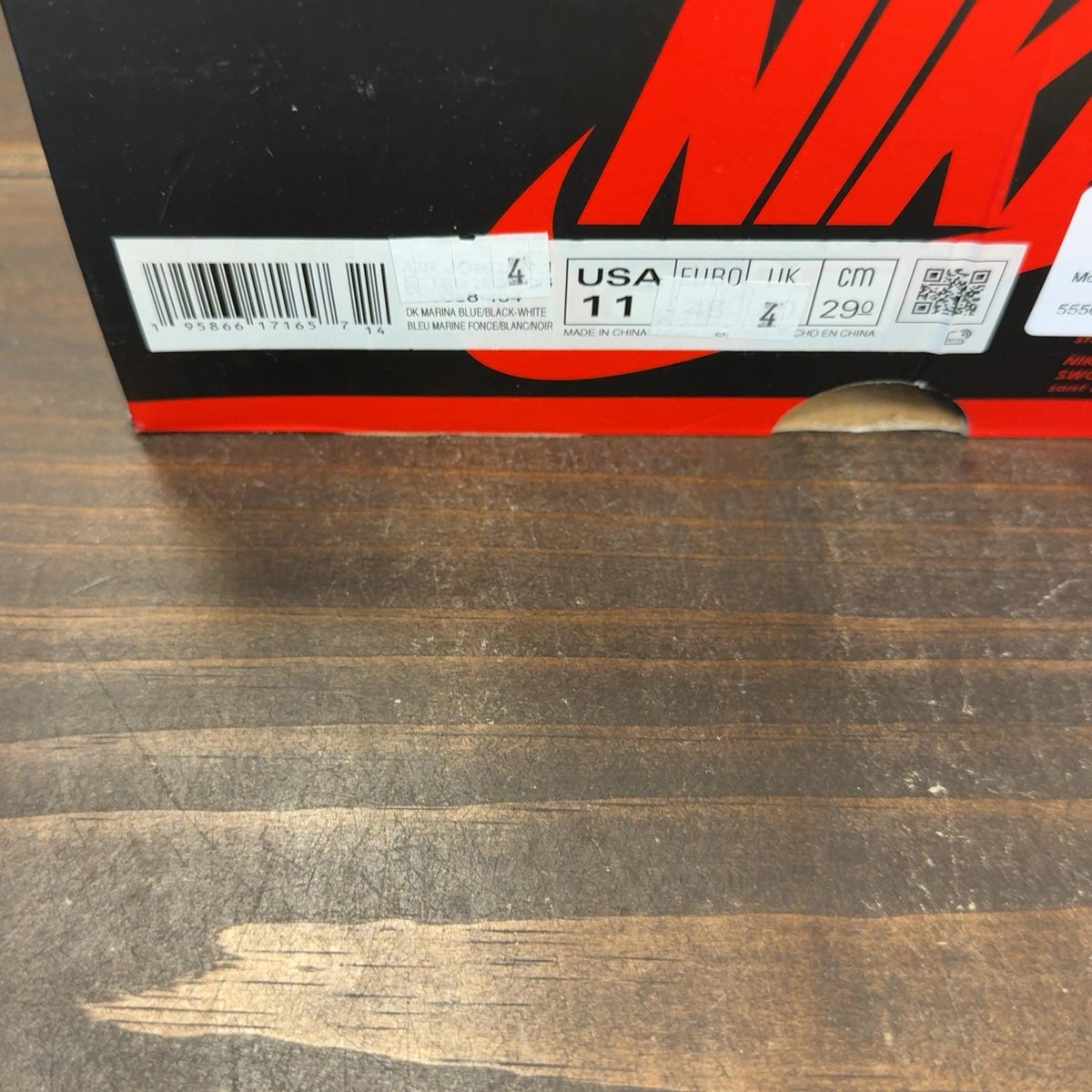 Jordan 1 Retro High OG Dark Marina Blue Size 11 (Pre-Owned) - aux