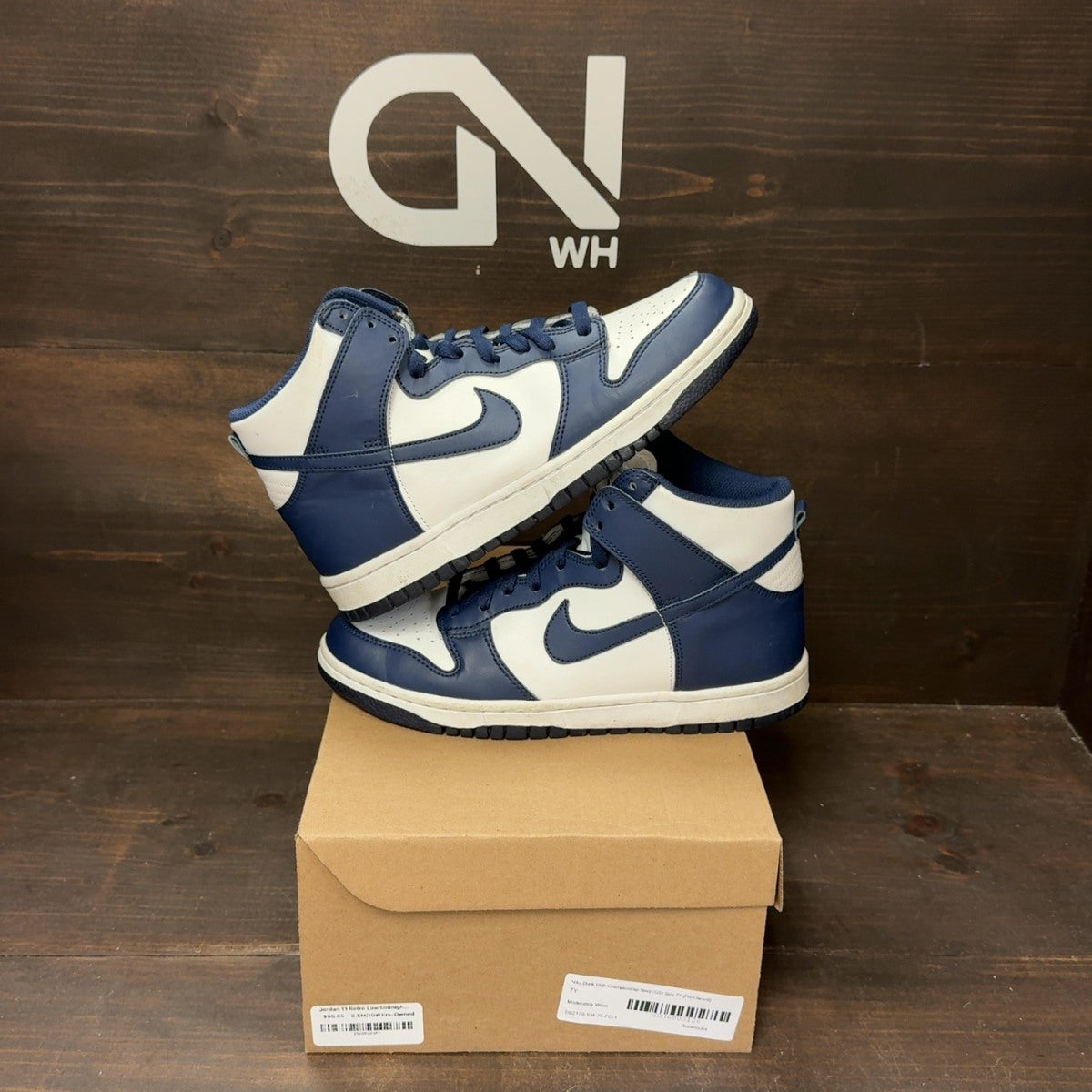 Nike Dunk High Championship Navy (GS) Size 7Y (Pre-Owned) - Image 1