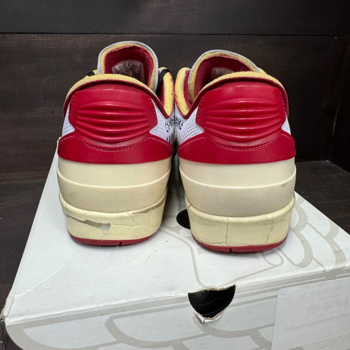 Jordan 2 Retro Low SP Off-White White Red Size 11 (Pre-Owned) - Image 5