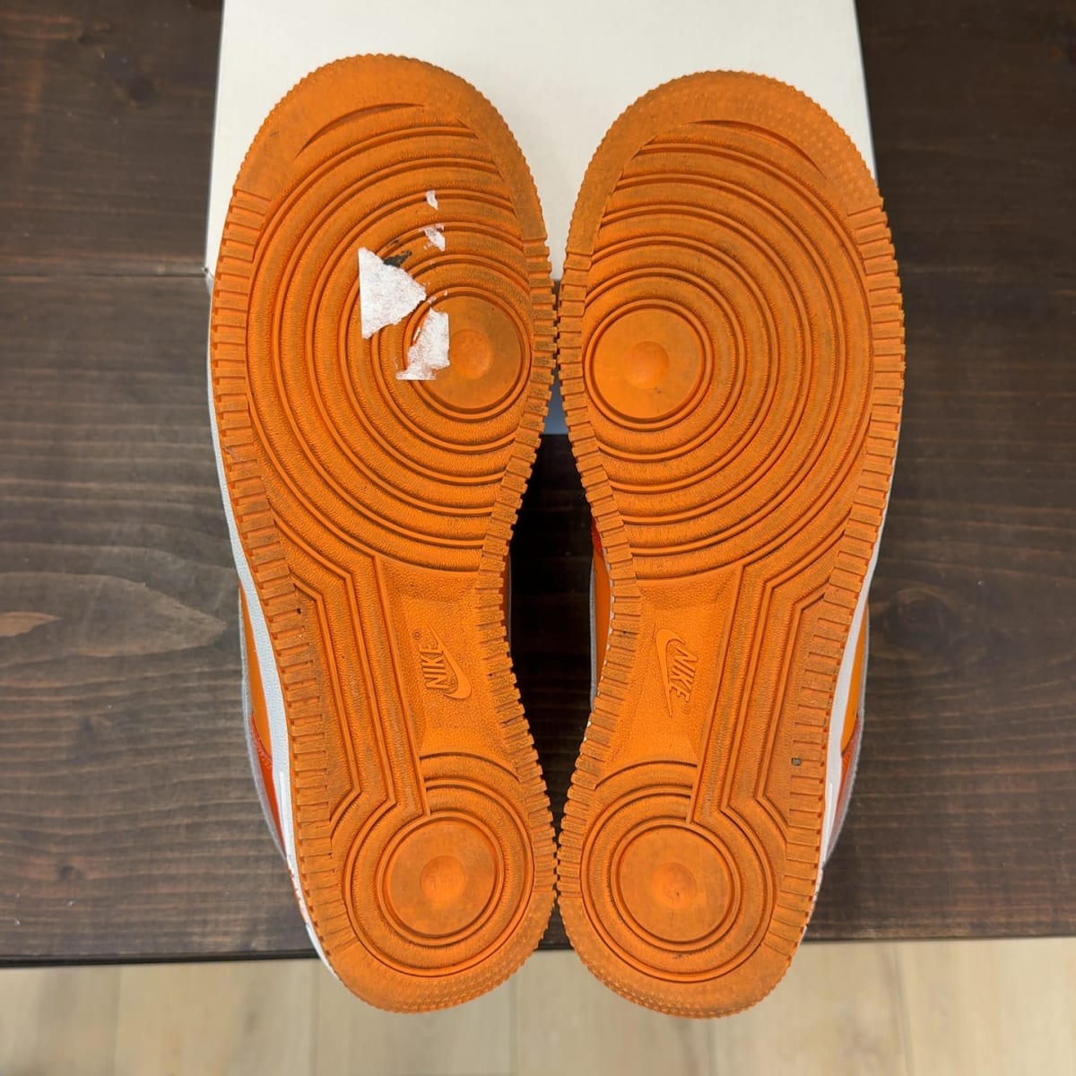Nike Air Force 1 Low '07 Orange White Patent Size 8 (Pre-Owned) - aux