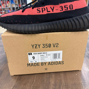 adidas Yeezy Boost 350 V2 Core Black Red Size 9 (Pre-Owned) - Image 5