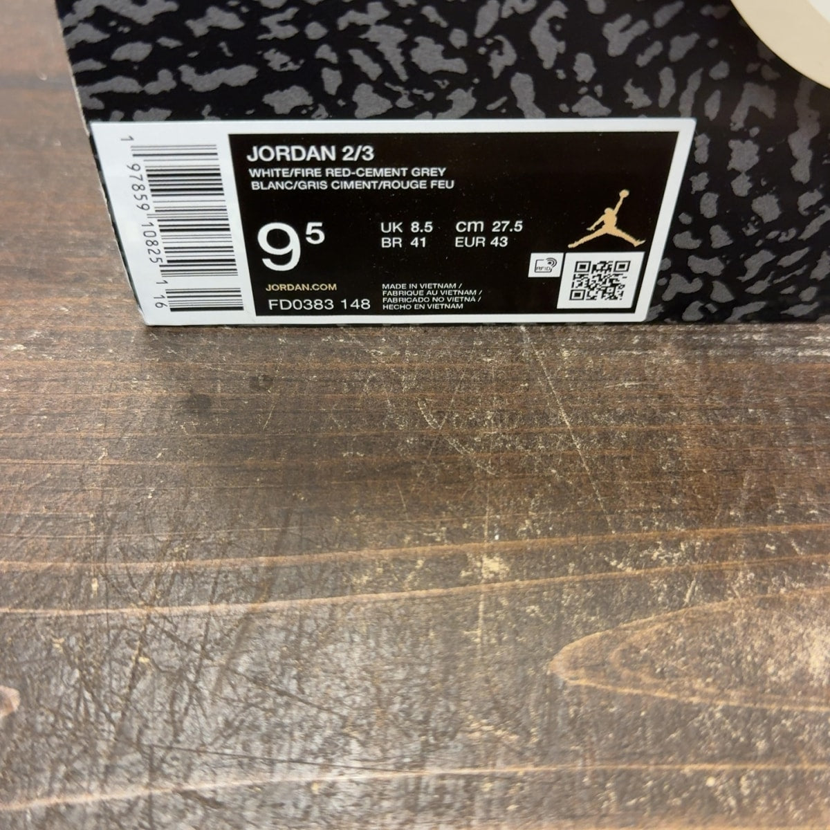 Jordan 2/3 White Black Metallic Silver - Image 9
