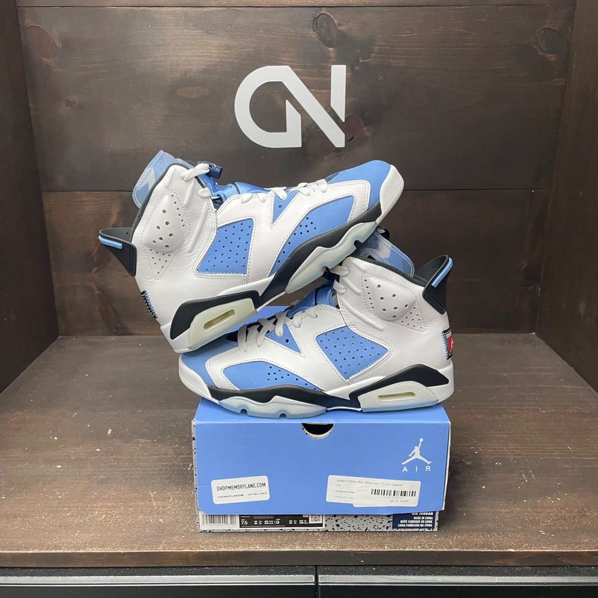 Jordan 6 Retro UNC White Size 7.5 (Pre-Owned) - front
