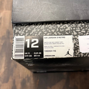 Jordan 3 Retro Hall of Fame Size 12 (Pre-Owned) - Image 8