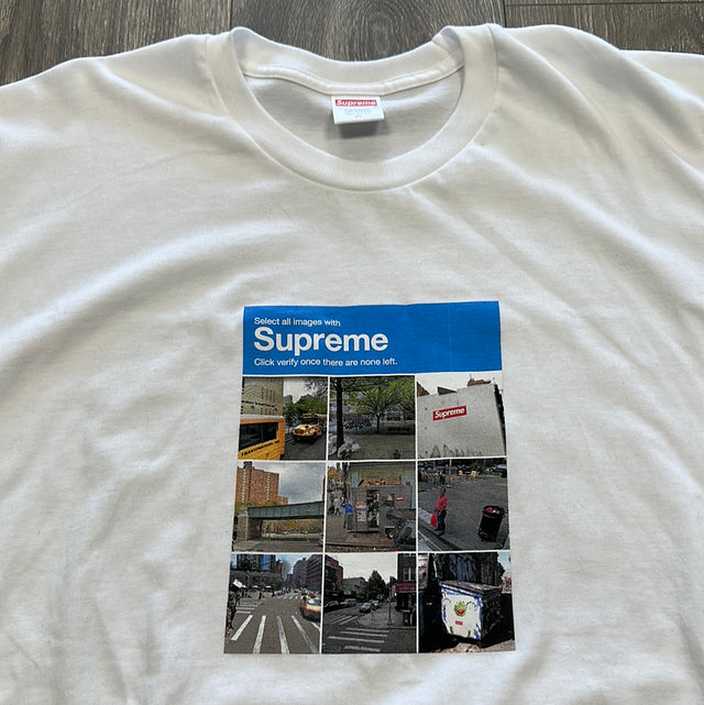 Supreme Verify Tee White (Used)
