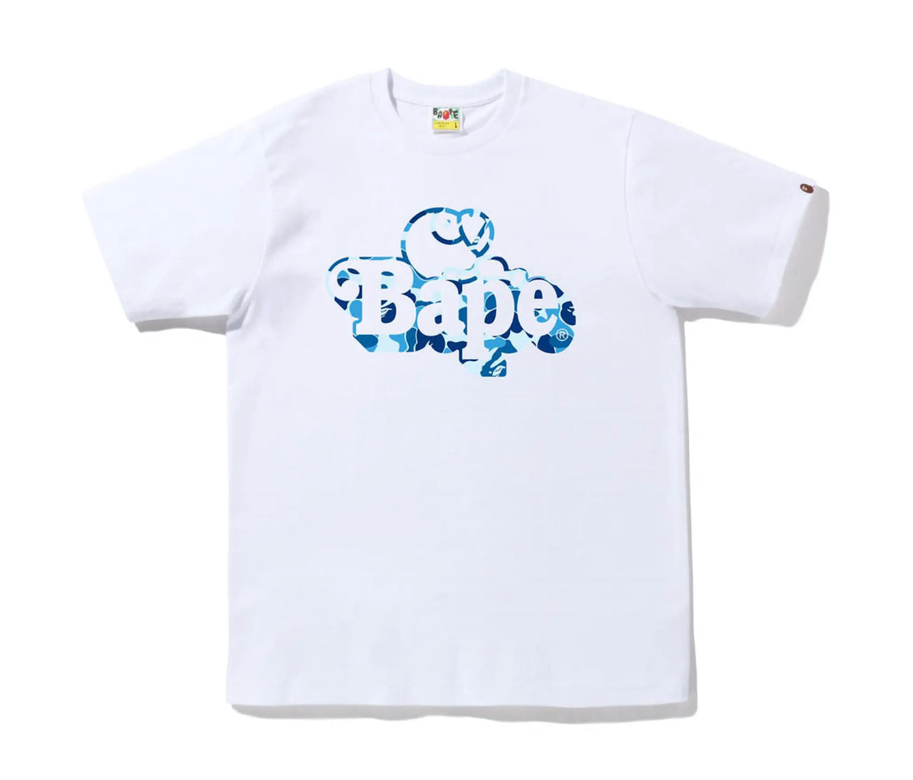 Bape ABC Camo Milo on Bape Tee White Blue