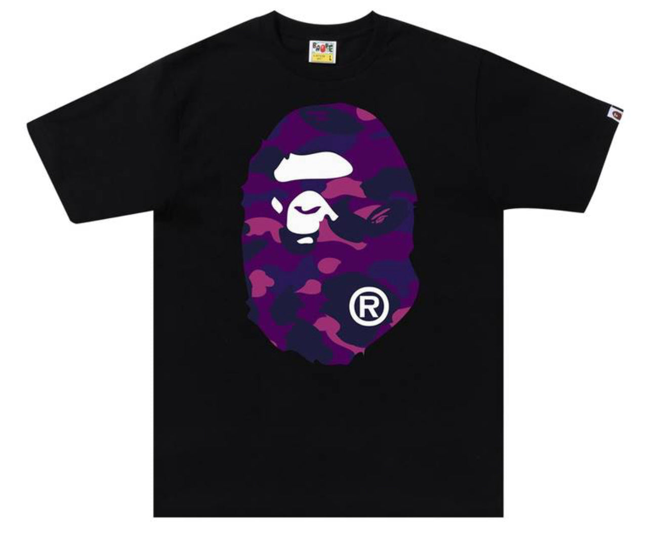BAPE Color Purple Camo Big Ape Head Tee