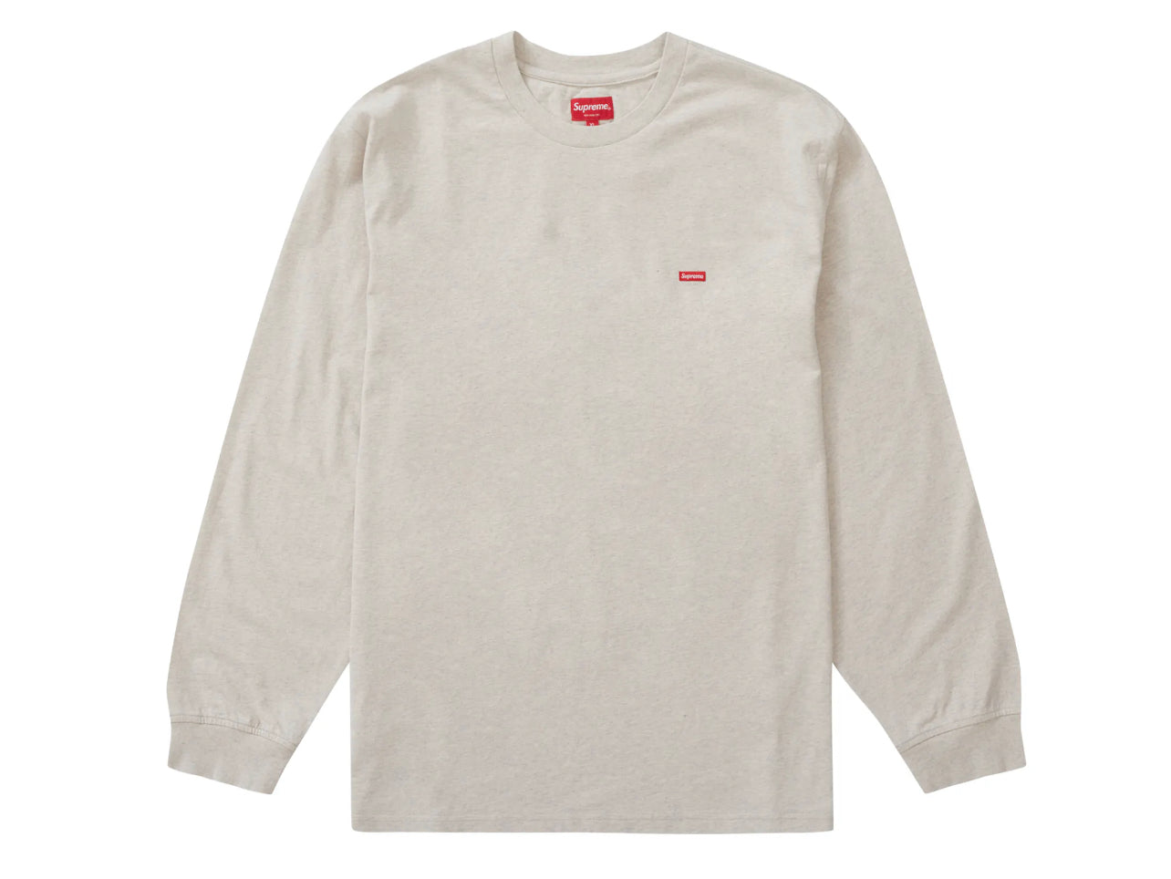 Supreme Small Box L/S Tee Oatmeal