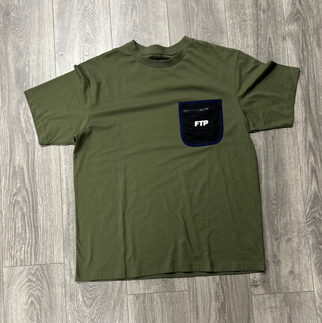 FTP Green Pocket Zipper T-Shirt