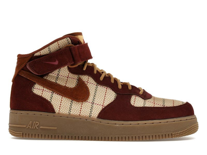 Nike Air Force 1 Mid Plaid Brown