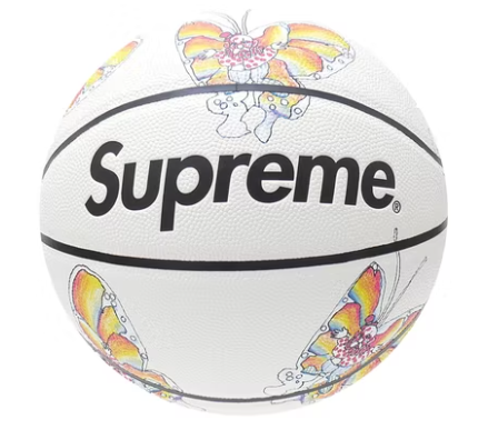 Supreme Gonz Butterfly Spalding Basketball White