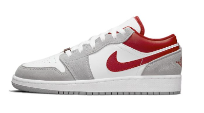 Smoke Grey Gym Red Jordan 1 Low SE (GS)