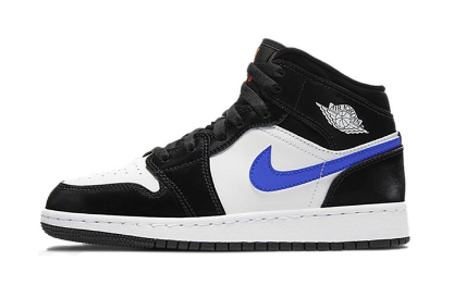 Black Racer Blue White Jordan 1 Mid (GS)