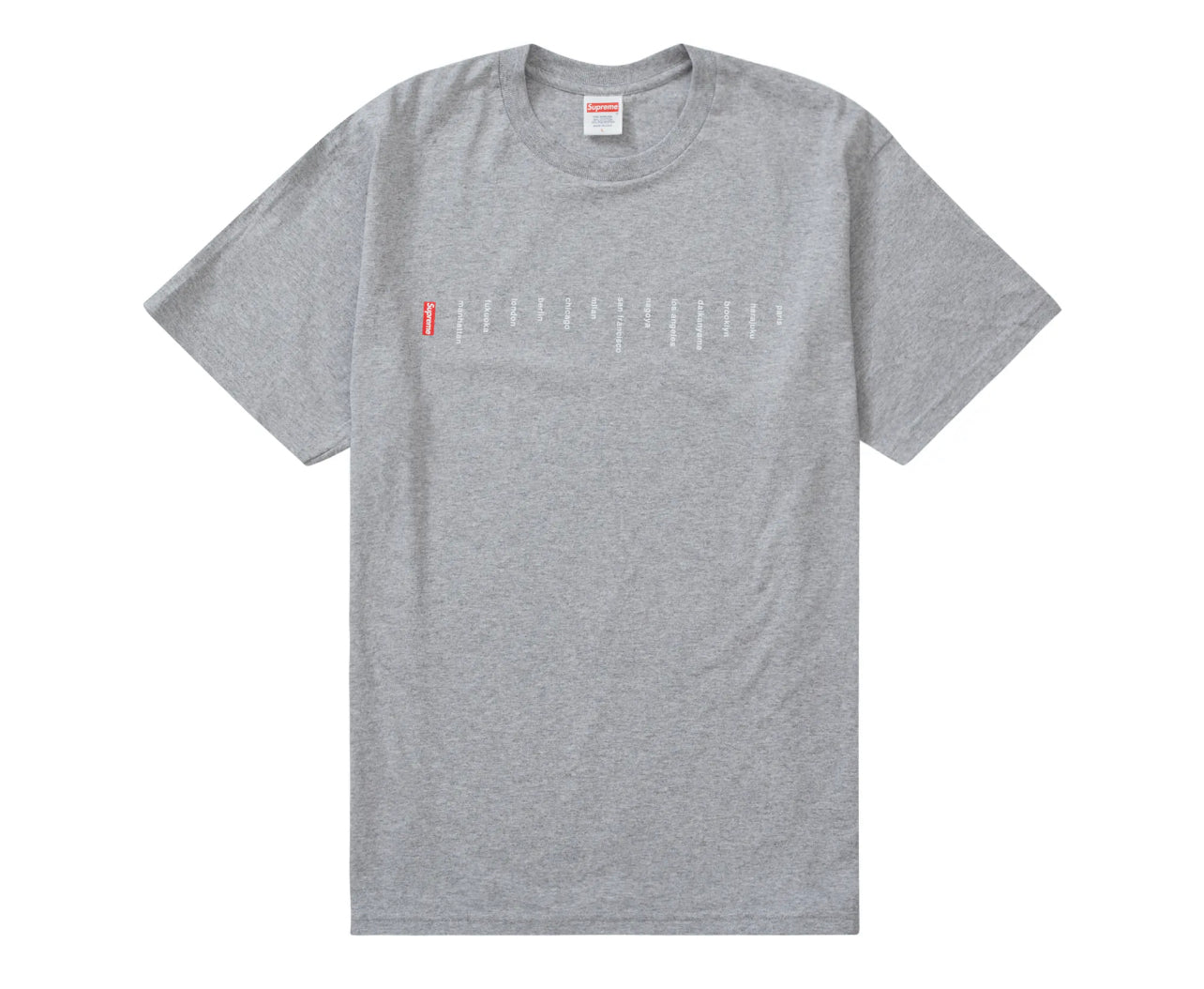 Supreme Location Tee Heather Grey