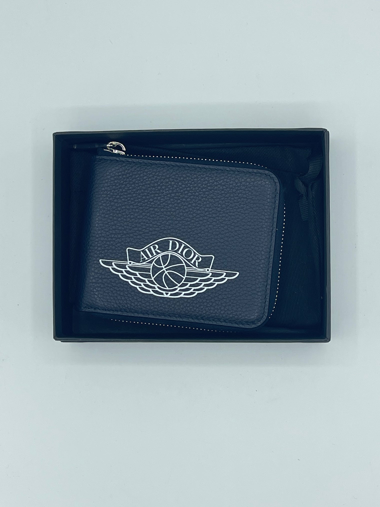 Dior x Jordan Wings Zip Wallet (4 Card Slot) Navy