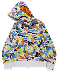 Bape Camo Multicolor Shark Hoodie (Japanese Sizing)