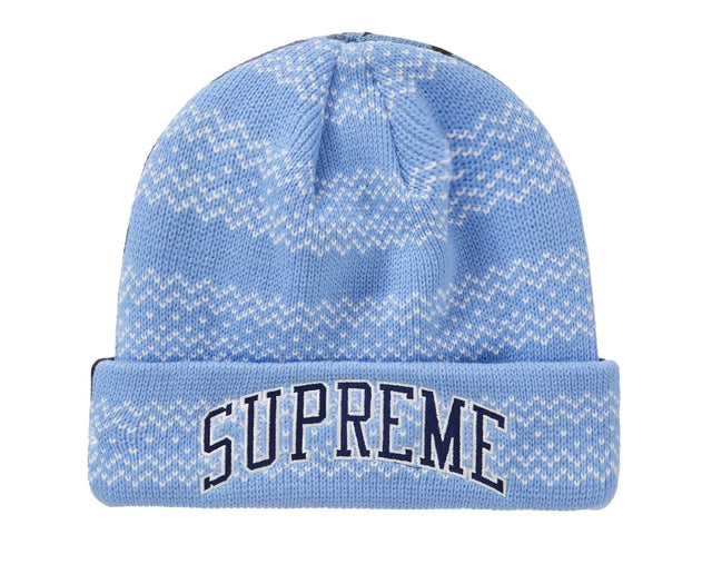 Supreme New Era Split Beanie Blue