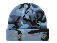 Supreme New Era Split Beanie Blue