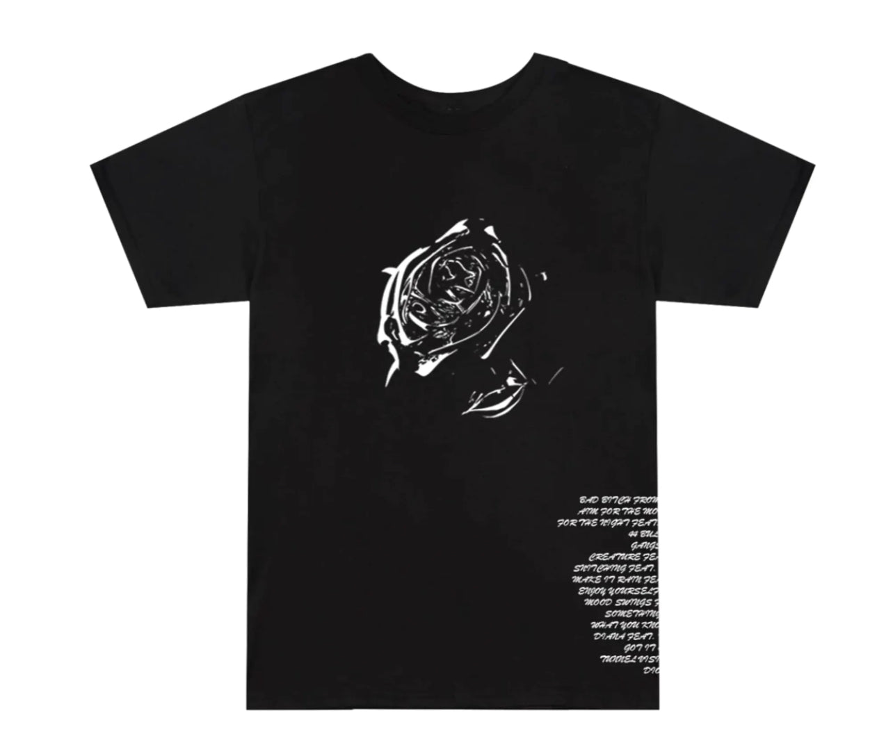Pop Smoke x Vlone Tracklist Tee Black