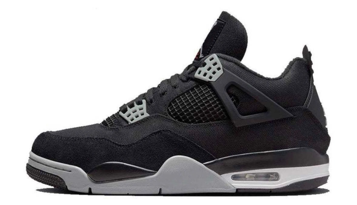 Black Canvas Jordan 4 Light Steel (GS)