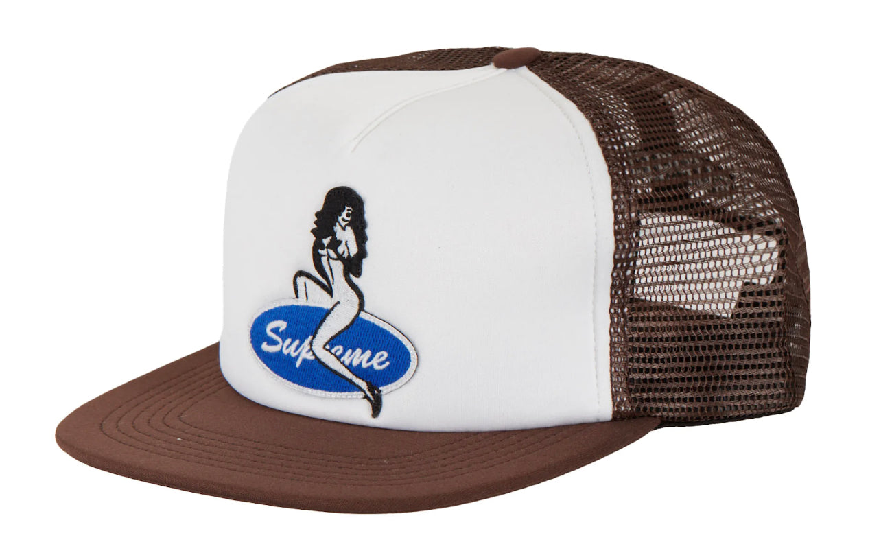 Supreme Pin Up Mesh Back 5-Panel Brown Hat