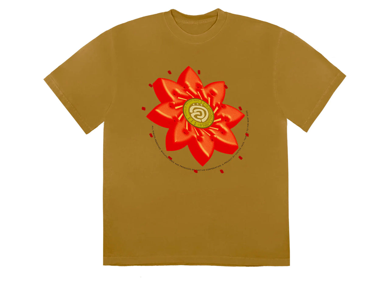 Travis Scott Cactus Jack Flower T-shirt Gold