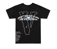 Pop Smoke x Vlone Tracklist Tee Black