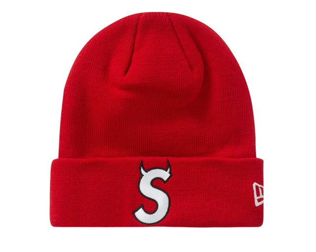 New Era S Logo Supreme Beanie Red