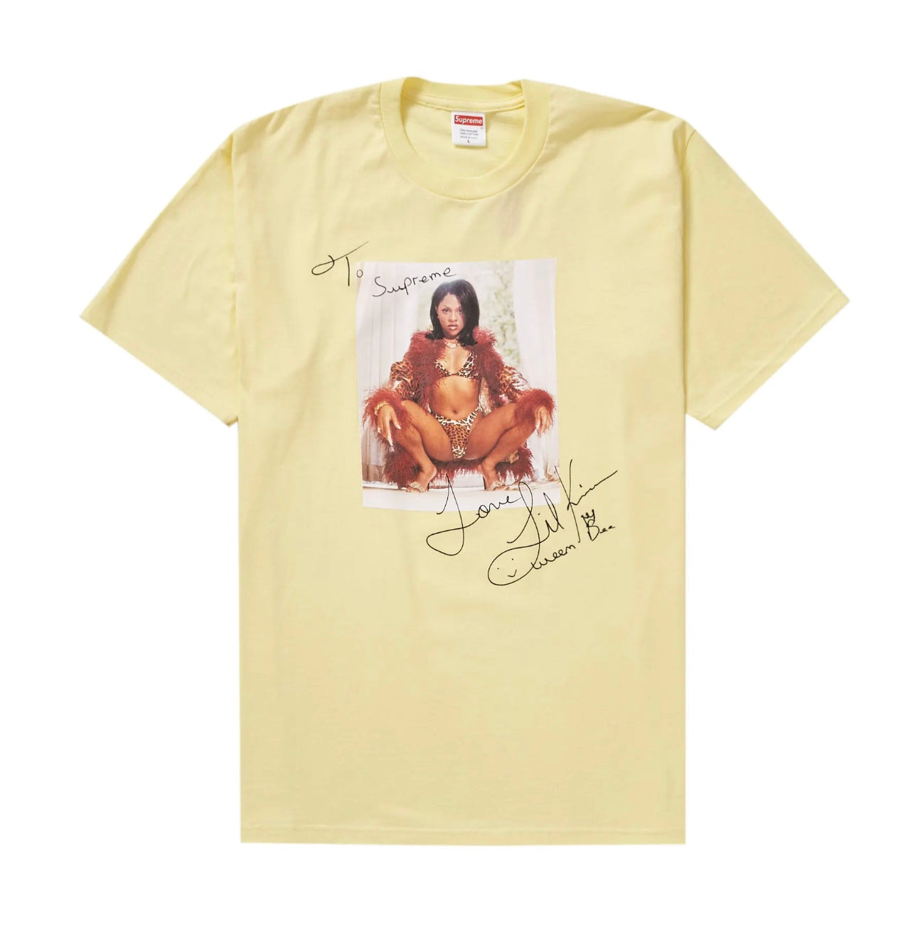Supreme Lil Kim Tee Pale Yellow
