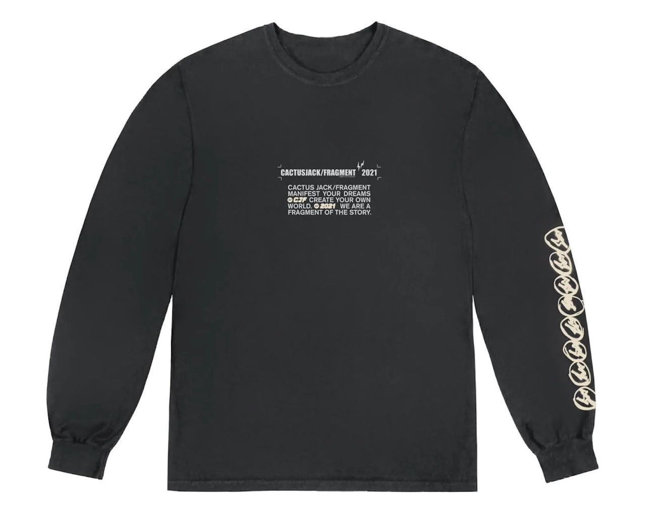 Travis Scott Cactus Jack For Fragment Logo L/S T-Shirt