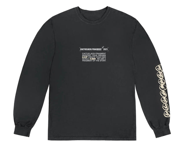 Travis Scott Cactus Jack For Fragment Logo L/S T-Shirt