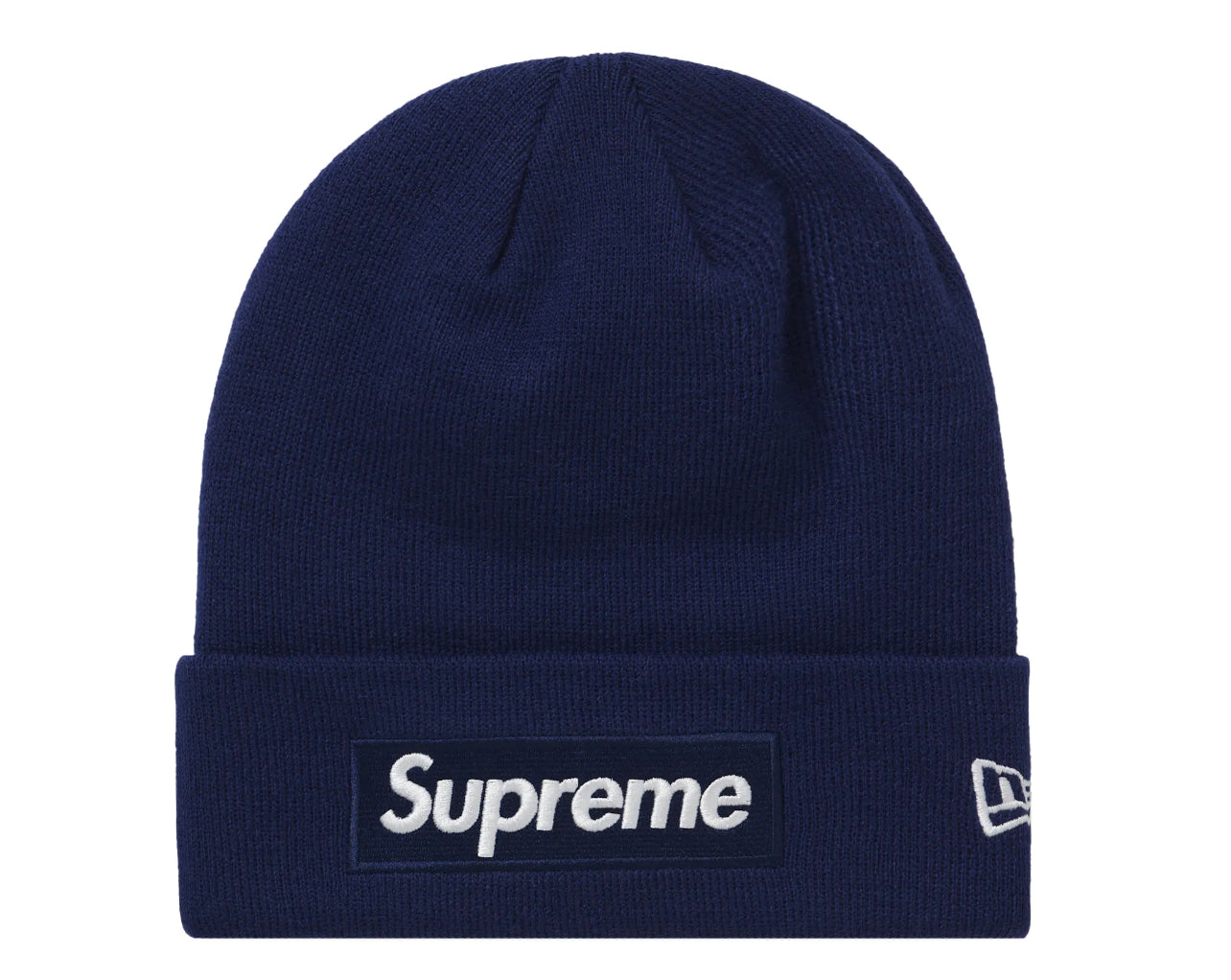 Supreme New Era Box Logo Beanie Washed Navy