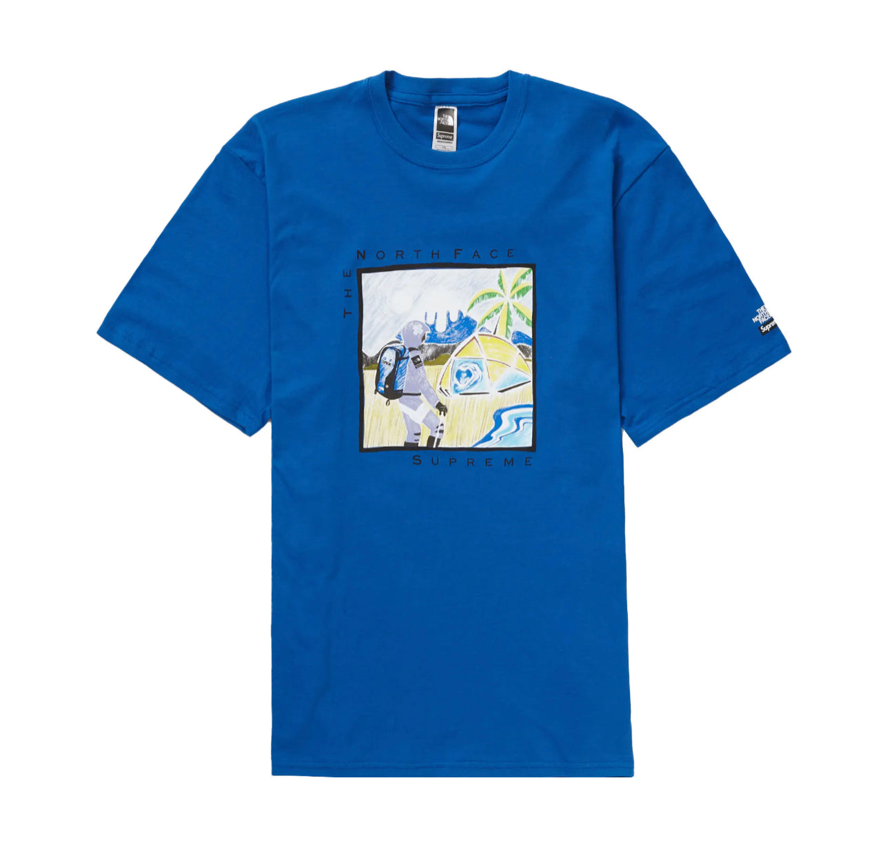 Supreme The North Face Sketch S/S Top Blue