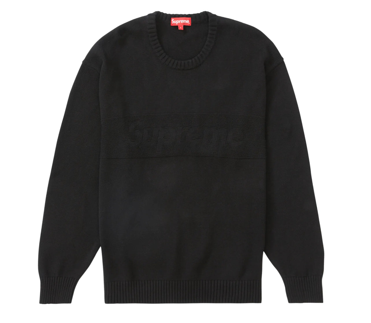 Supreme Tonal Paneled Sweater Black