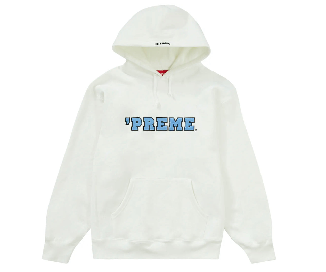 Supreme Preme Hoodie Sweatshirt White