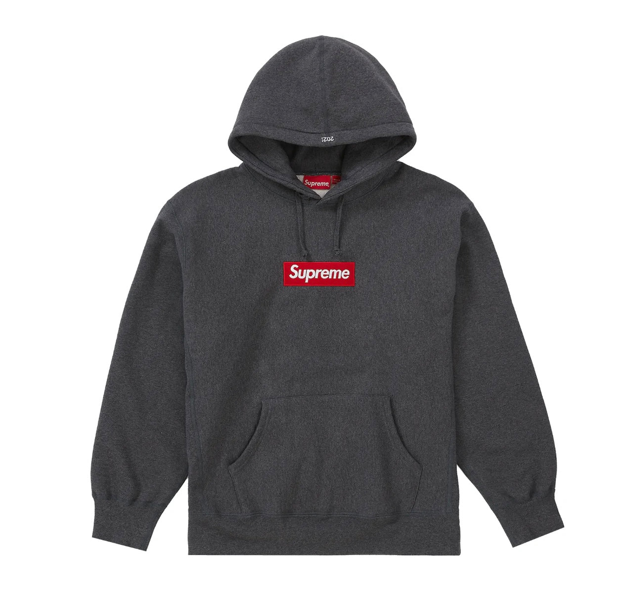 Supreme Box Logo Hooded Sweatshirt Charcoal (FW21)