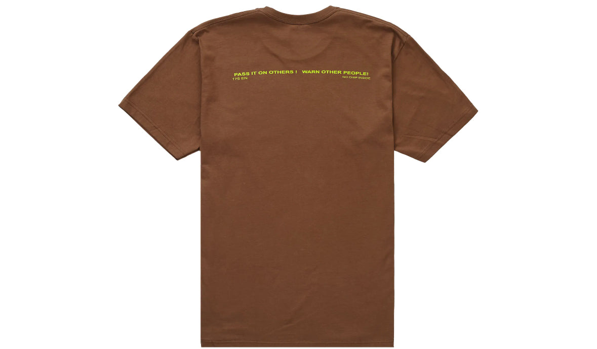 Supreme Warning Tee Brown