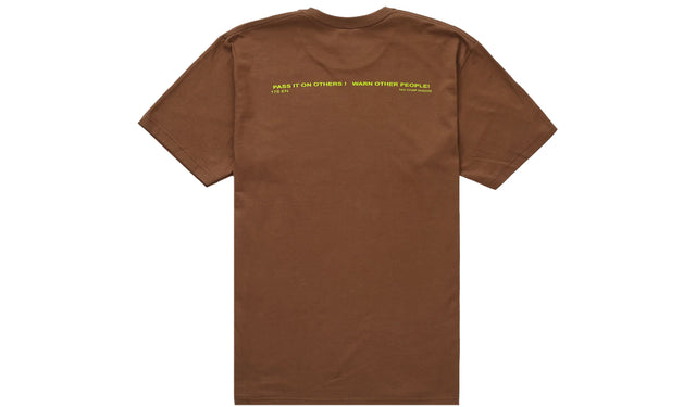 Supreme Warning Tee Brown