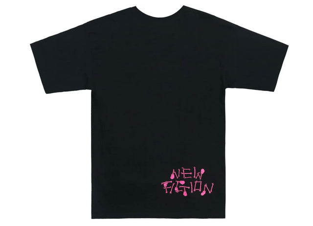 Kaws Skeleton New Fiction T-Shirt Pink