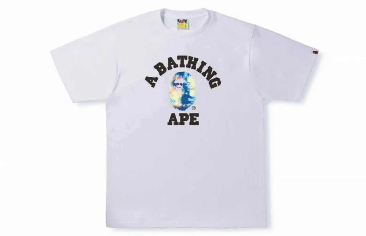 Bathing Ape T-Shirt TIE DYE COLLEGE (Japanese Sizing)