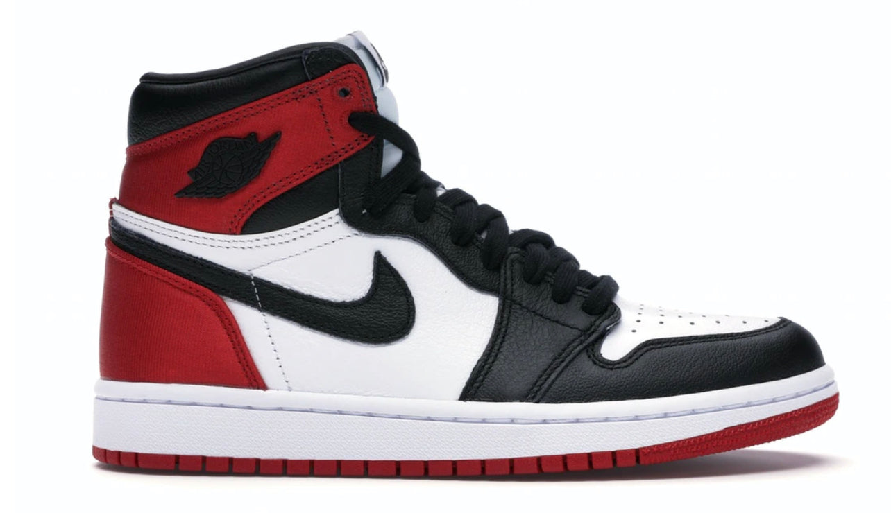 (W) Satin Black Toe Jordan 1 High