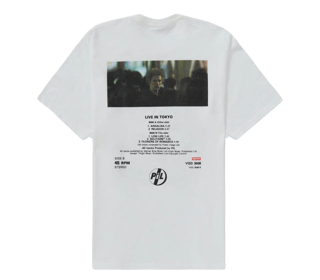 Supreme PiL Live in Tokyo Tee White