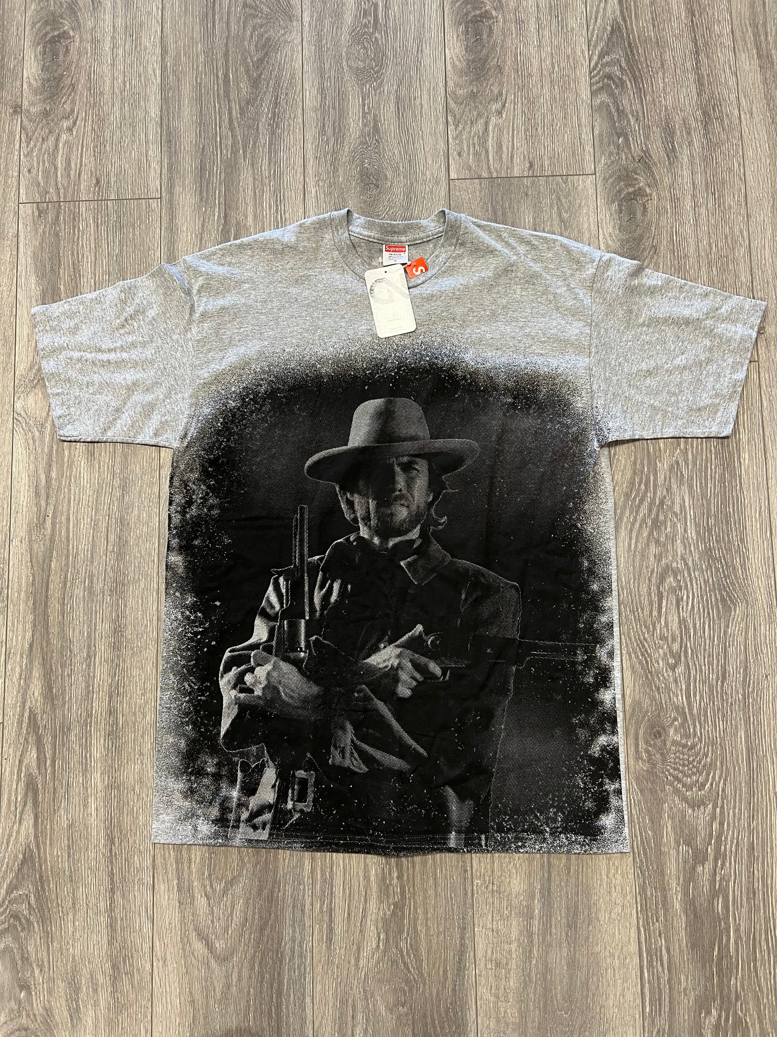 Supreme Outlaw Clint Eastwood Cowboy Tee Heather Grey (FW11)