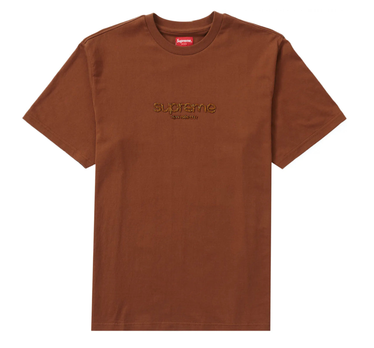 Supreme Beaded Logo S/S Top Brown