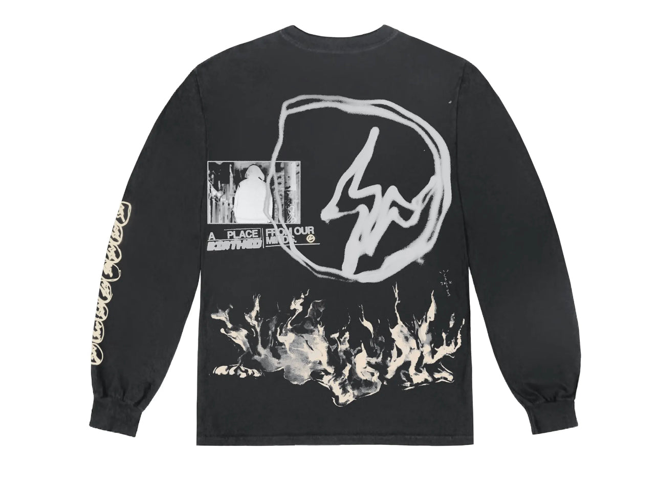 Travis Scott Cactus Jack For Fragment Logo L/S T-Shirt